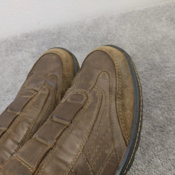 ECCO Mens Size 46 EU Slip On Loafers Brown Leather Shoes Casual Comfort - Picture 7 of 10